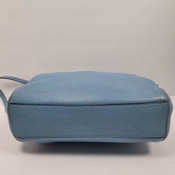 Coach Prairie Satchel Women's Blue Crossbody Pebble Leather Blue Bag 79997 - Picture 5 of 12